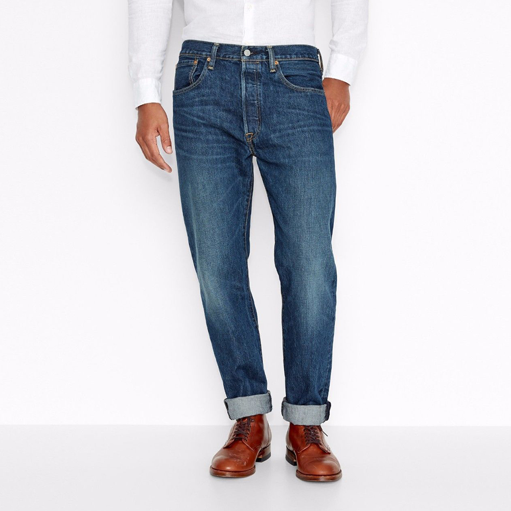 Levi's李维斯男式水洗蓝色100%全棉牛仔裤 18173-0012JPY带授权招加盟代理