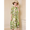 丁摩 夏季新款中袖桑蚕丝连衣裙宽松大码桑蚕丝A字裙YZ19-121-DA499 商品缩略图5