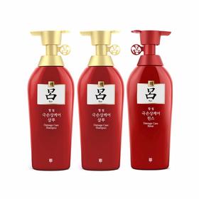 RYOE/吕 红吕含光耀护损伤修护 洗发水 400ML*2 + 护发素 400ML*1 组合装直邮JPY带授权招加盟代理