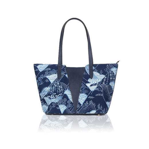 青云染·植物染 手工蜡染手提包  折叠包 商品图0