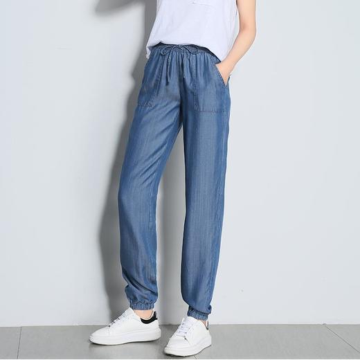 【清凉防晒防蚊裤】夏季天丝牛仔裤 宽松哈伦裤九分裤松萝卜裤 商品图1