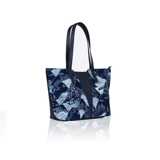 青云染·植物染 手工蜡染手提包  折叠包 商品图1