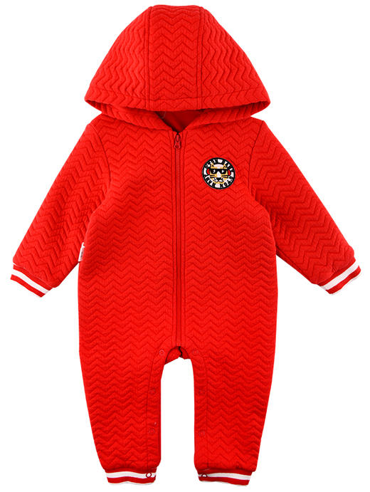 棉果果春秋季男童涤包氨空气层对开连体衣 M12722619520 商品图1