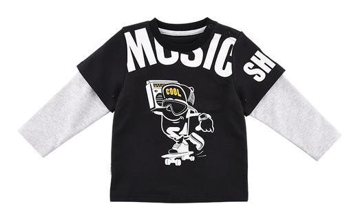 棉果果春秋季男童嘻哈卡通T恤 M312140219497 商品图2