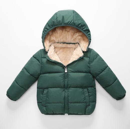 【童装】.儿童羊羔绒棉衣男童羽绒棉服女童棉袄宝宝加厚童装外套 商品图0