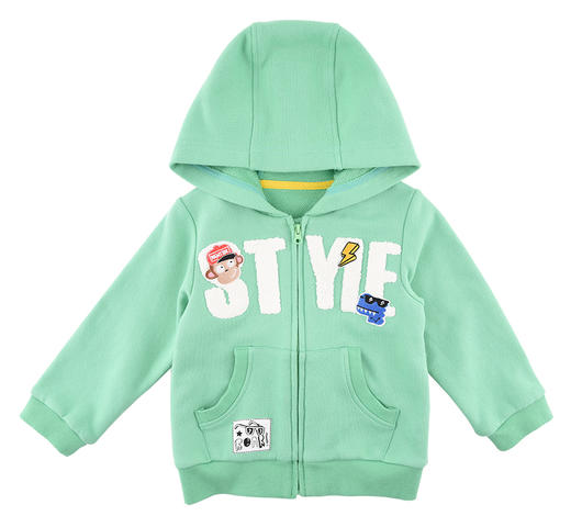 棉果果春秋季男童大毛圈连帽对开外套M312100219481 商品图1