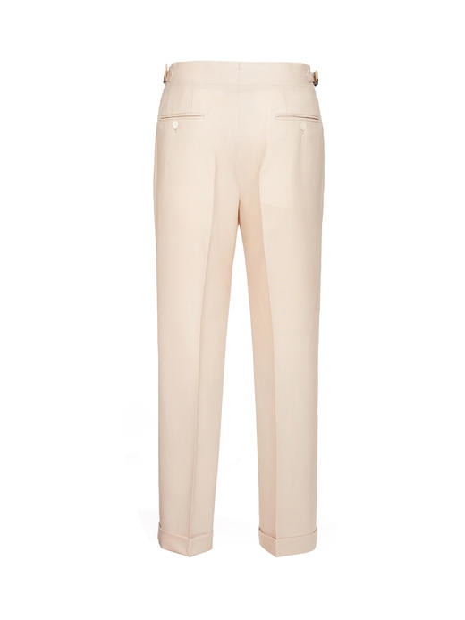 Hardy Minnis Fresco Lite 强捻抗皱米白色意式工艺裤装 商品图6