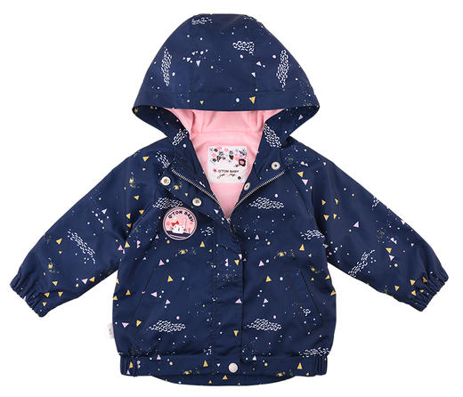 棉果果春秋季女童涤丝纺印花风衣外套 M322130319534 商品图2