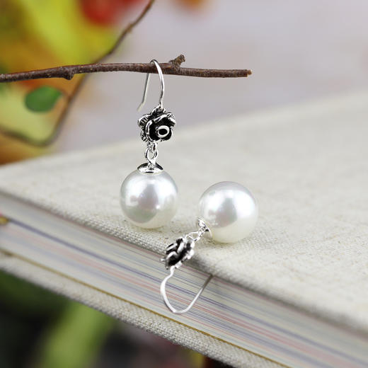 RPYP-EZ020044新款泰银925纯银石榴红耳坠 TZW 商品图3