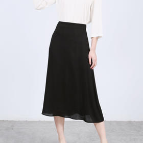 丁摩 真丝半身裙A字裙高腰伞裙大摆中长款18-06DR299-24.05.31