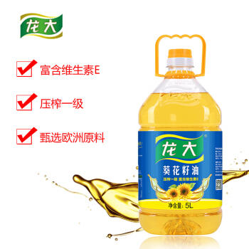 龙大压榨一级食用油 葵花籽油 5L 商品图3