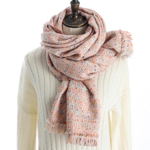 【围巾女】小香风围巾女冬季礼品披肩短苏仿羊绒围巾围脖 商品图1