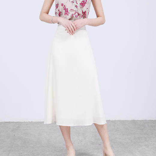 丁摩 真丝半身裙A字裙高腰伞裙大摆中长款18-06DR299-24.05.31 商品图1
