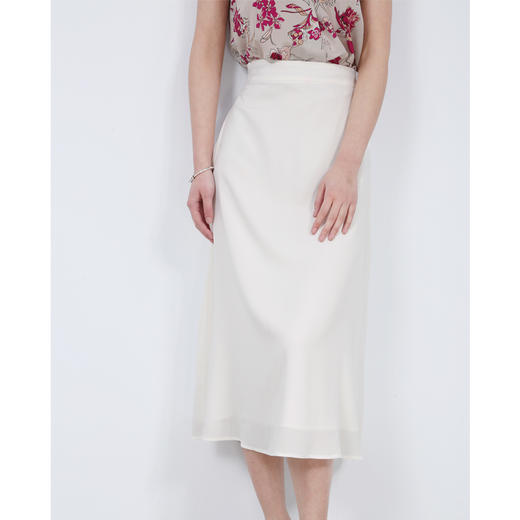 丁摩 真丝半身裙A字裙高腰伞裙大摆中长款18-06DR299-24.05.31 商品图5