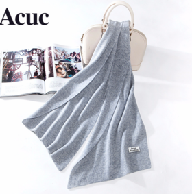 【 围巾】 acuc秋冬围巾女纯色全羊毛围巾加长款男女围巾情侣加厚围脖男