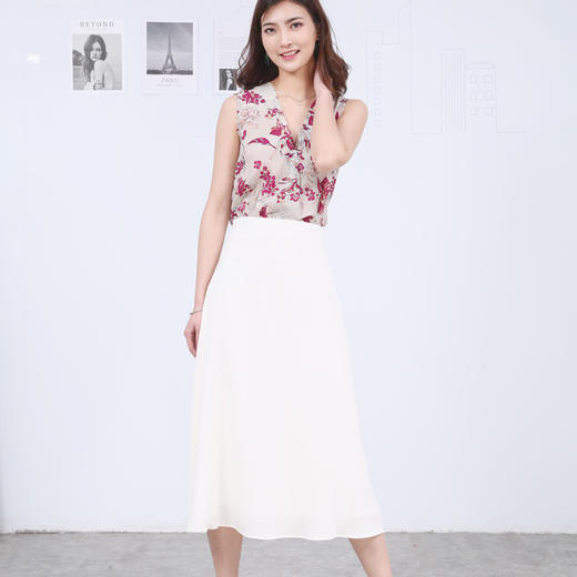 丁摩 真丝半身裙A字裙高腰伞裙大摆中长款18-06DR299-24.05.31 商品图3