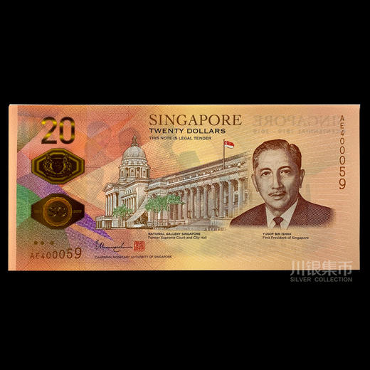 塑胶钞新加坡开埠200周年纪念钞