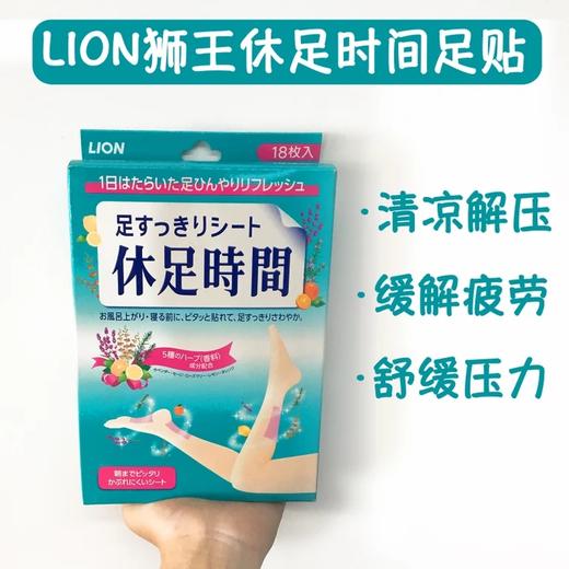 日本lion狮王休足时间18片轻松舒爽足贴 商品图0