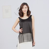 丁摩 桑蚕丝外穿真丝拼接网纱背心桑蚕丝打底背心19-32 DB299240531 商品缩略图0