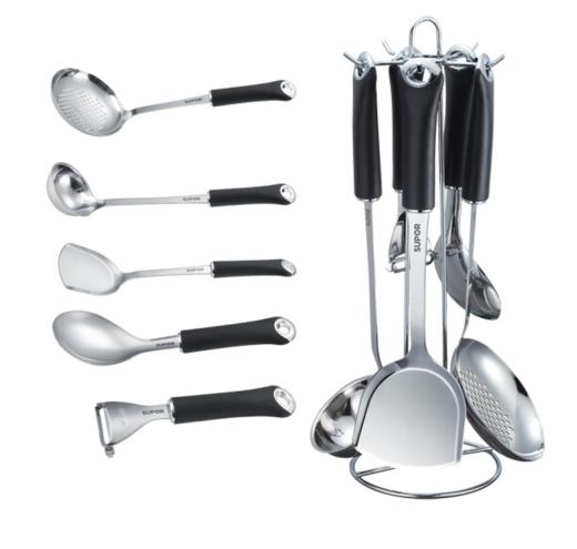 苏泊尔（SUPOR） 锅铲套装 不锈钢 烹饪铲勺六件套T1011K 抛皮刀组合厨具配件 商品图1