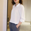 丁摩 真丝衬衣长袖宽松纯色OL桑蚕丝衬衫19-73-DS399 商品缩略图6