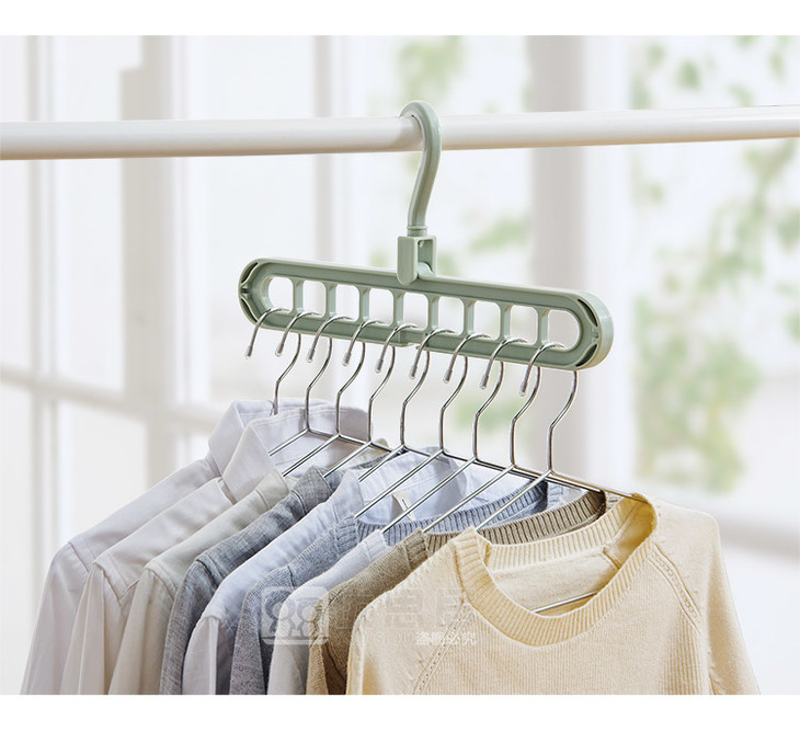 hdsl004nbt新款抖音多功能九孔伸缩旋转衣架线上付款