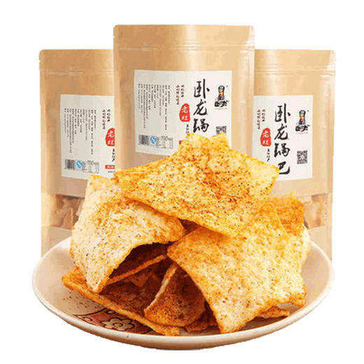 【1袋】卧龙手工大米锅巴400g*1袋(麻辣/爆辣多口味可选) 商品图0