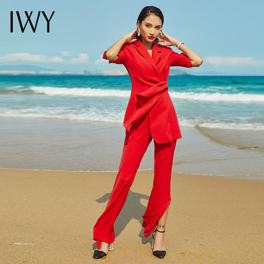 IWY/ 红色西服裤子套装CP9239 商品图2