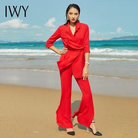 IWY/ 红色西服裤子套装CP9239