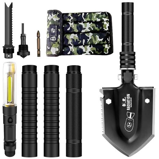 汉道【新辐射铲手电加强版】多功能军工户外车载折叠铲子工兵铲 商品图4