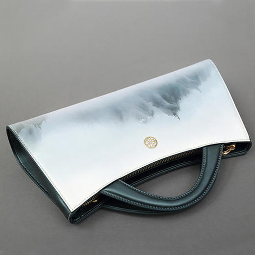 中国风山水印花，牛皮女包TX120115 商品图3