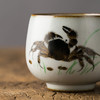 「汝窑手绘横行介士品茗杯」功夫茶杯 开片可养 景德镇手工陶瓷主人杯单杯 商品缩略图3