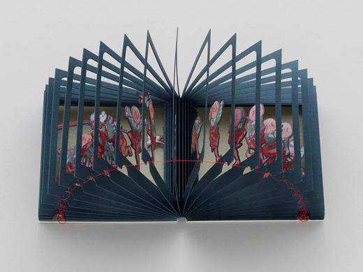 立体纸雕书360book葛饰北斎雀舞