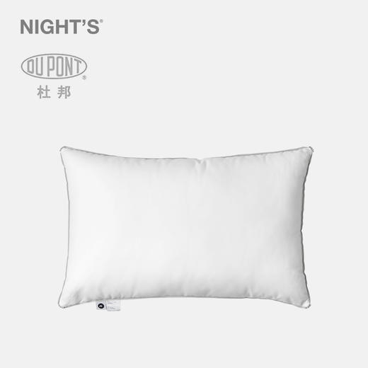 夜家居NIGHTS 杜邦纤维填充轻柔红线宽边枕头枕芯白色 商品图1