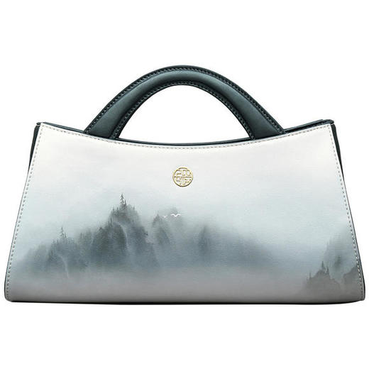 中国风山水印花，牛皮女包TX120115 商品图4