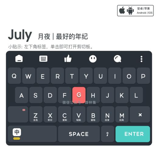 《July》升级包 / 最好的年纪 / 增强型皮肤 / 百度输入法 /  安卓iOS 商品图1