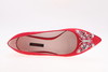 sheme 婚鞋系列 女士刺绣蝴蝶平底单鞋  红色 商品缩略图4
