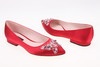 sheme 婚鞋系列 女士刺绣蝴蝶平底单鞋  红色 商品缩略图5