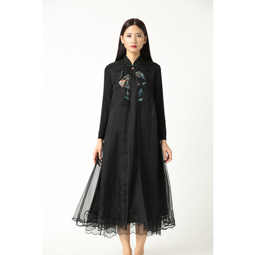 丁摩 重工刺绣真丝绡连衣裙开衫外套WX220 商品图6