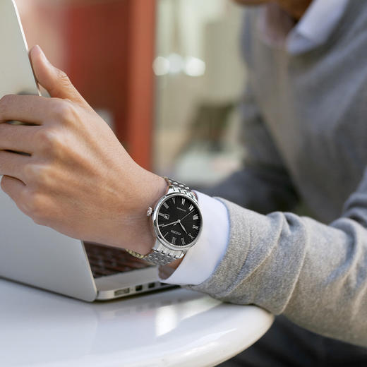 西铁城日本官方正品防水休闲复古时尚钢带机械男表NJ0080-50E 商品图4