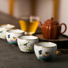 「汝窑手绘品茗杯」工夫茶杯 开片可养 景德镇纯手工陶瓷主人杯个人单杯 商品缩略图1