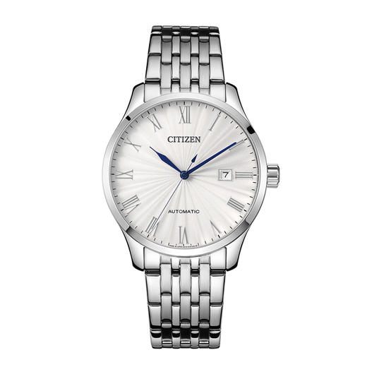 西铁城日本官方正品防水休闲复古时尚钢带机械男表NJ0080-50A 商品图1