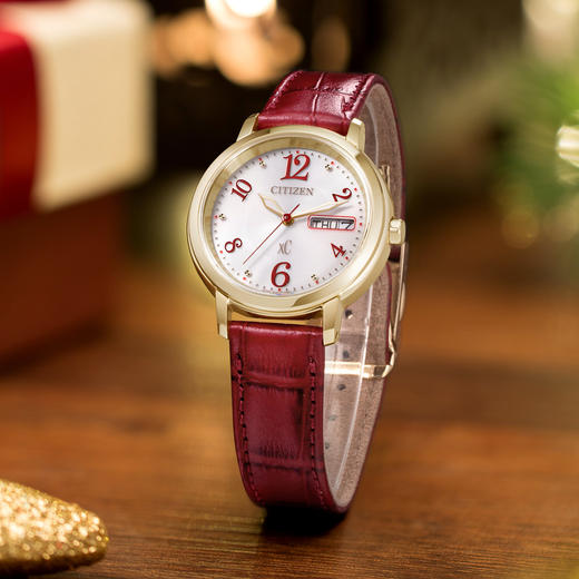 西铁城（CITIZEN）光动能女表不锈钢镀玫瑰金色皮带EW2422-12AB 商品图5