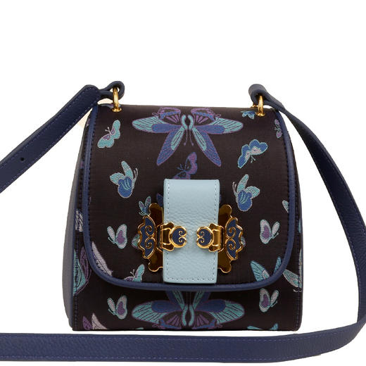 SAINTJOY/上久楷 宋锦女式斜挎包 福蝶 BWS18A0801 商品图3