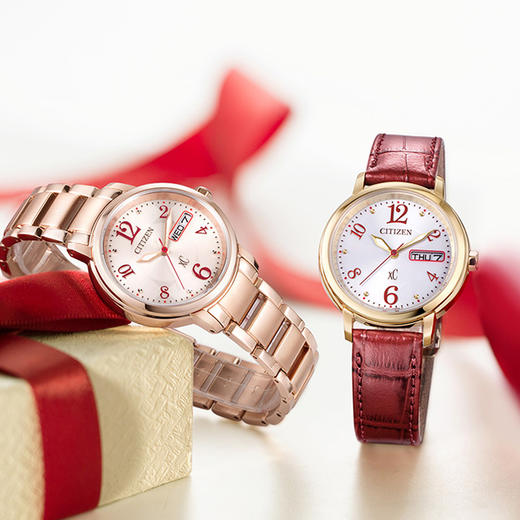 西铁城（CITIZEN）光动能女表不锈钢镀玫瑰金色皮带EW2422-12AB 商品图2
