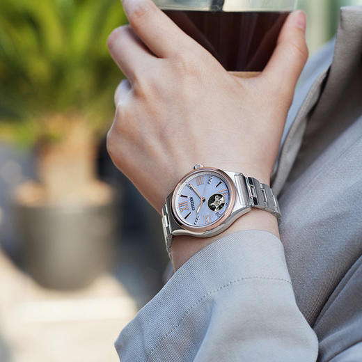 西铁城官方正品时尚防水镂空机械女表PC1009-51D 商品图2