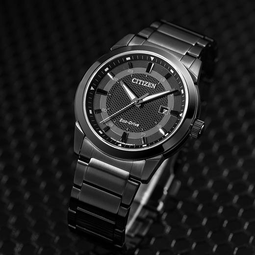 西铁城日本官方正品光动能全黑防水夜光潮流钢带手表男表BM7145-51E 商品图1