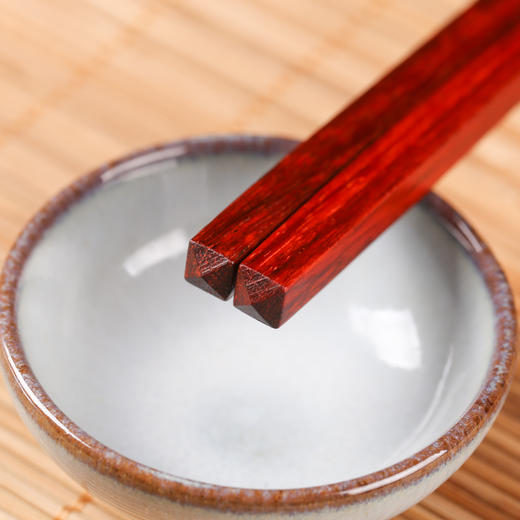 【青山特惠】小叶紫檀筷子礼盒十双装  中国红 s17 商品图7
