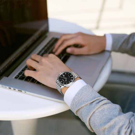 西铁城日本官方正品防水休闲复古时尚钢带机械男表NJ0080-50E 商品图3