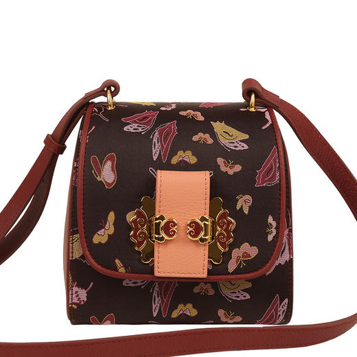 SAINTJOY/上久楷 宋锦女式斜挎包 福蝶 BWS18A0801 商品图2